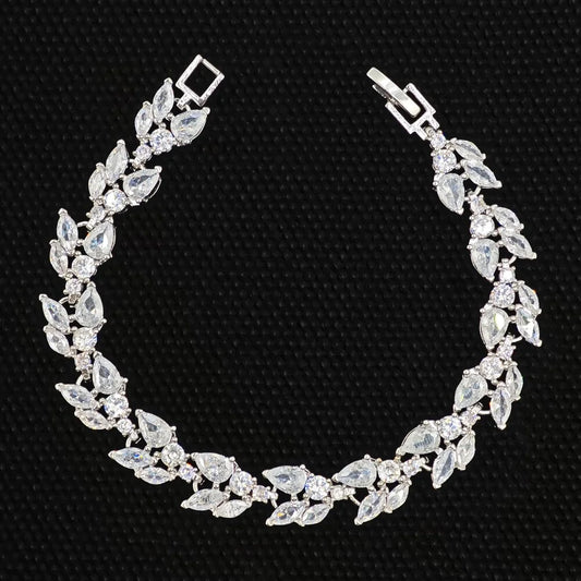 Crystal Leaf Bracelet